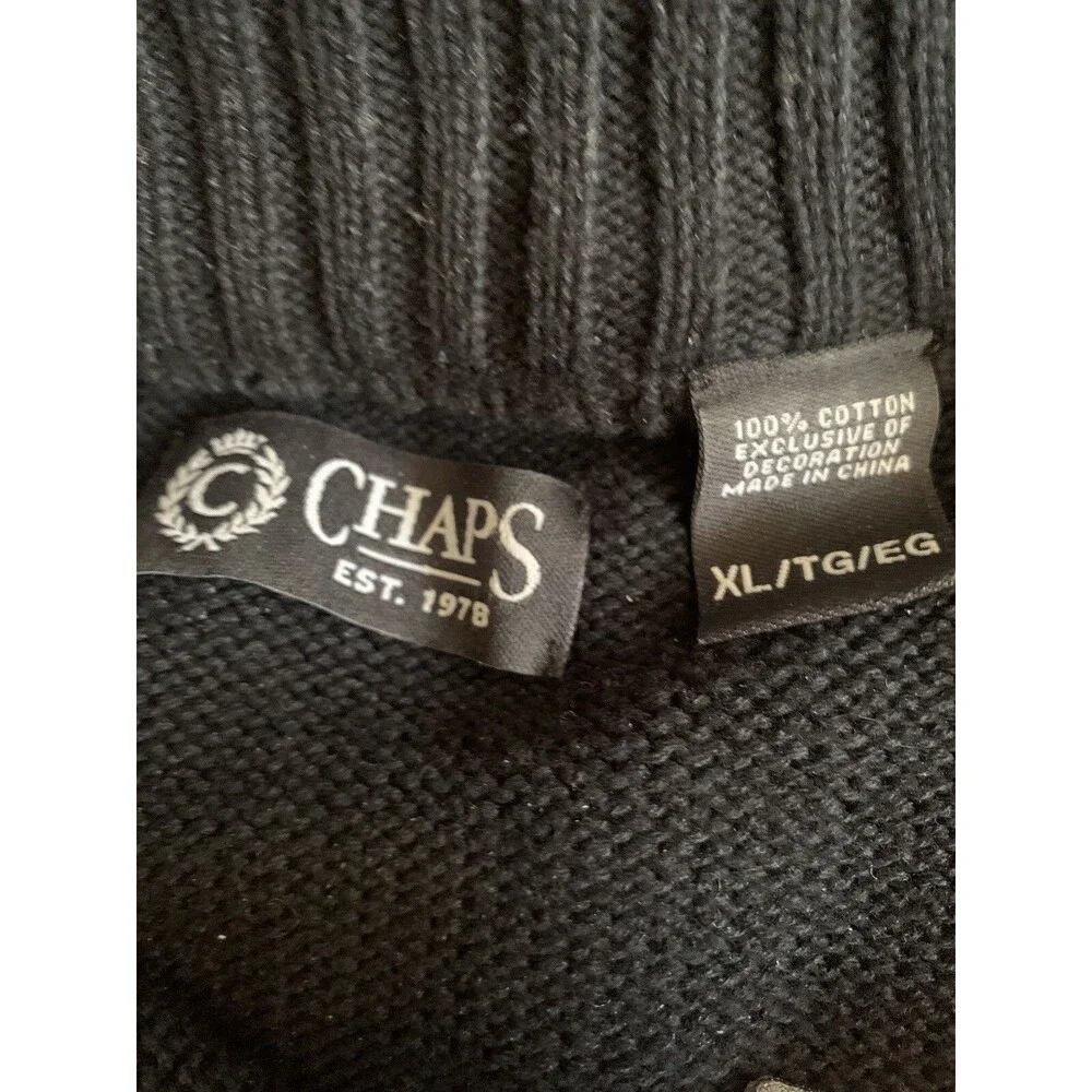 Chaps Men’s Fair Isle Snowflake Sweater Size XL/TG/EG‎  Nordic Ski Winter Hike